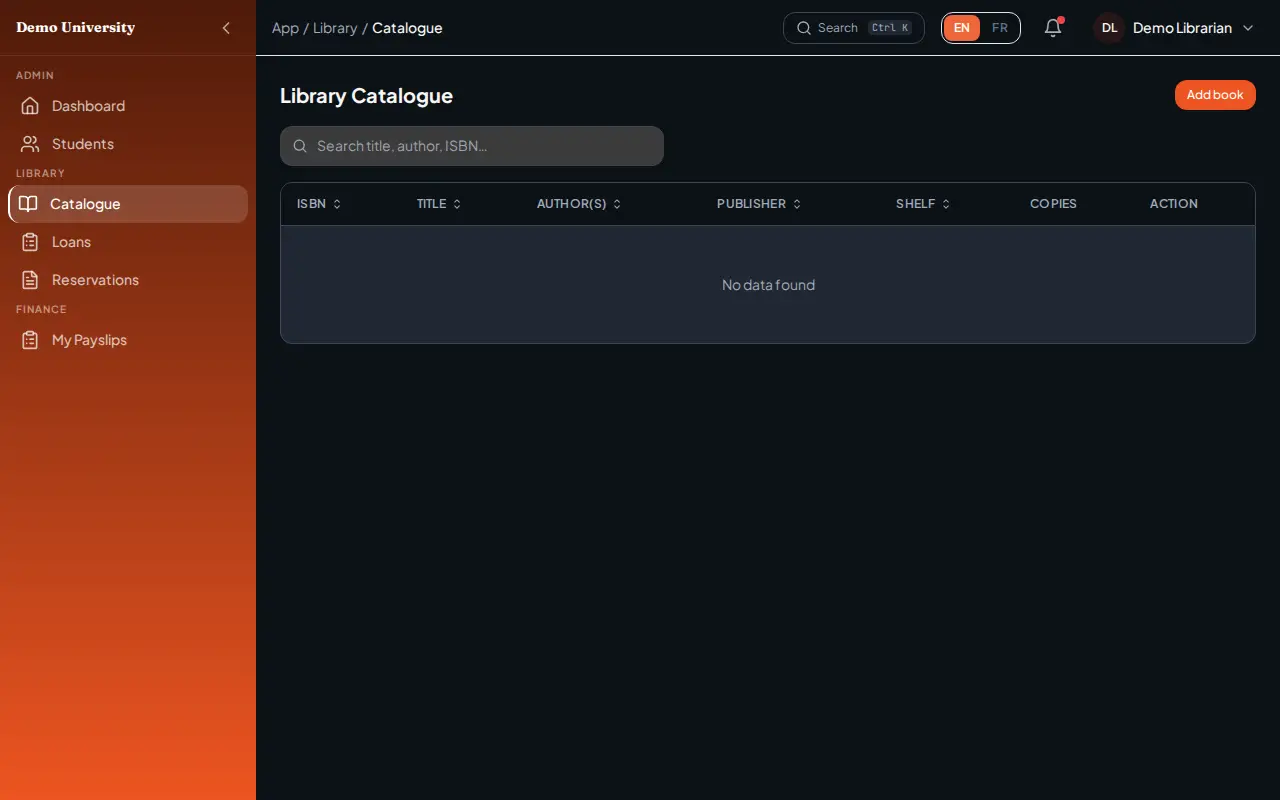 The library catalogue